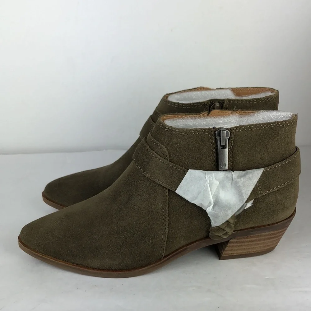 NEW Lucky Brand Enitha Piled Suede Ankle Boots 6